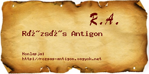 Rózsás Antigon névjegykártya